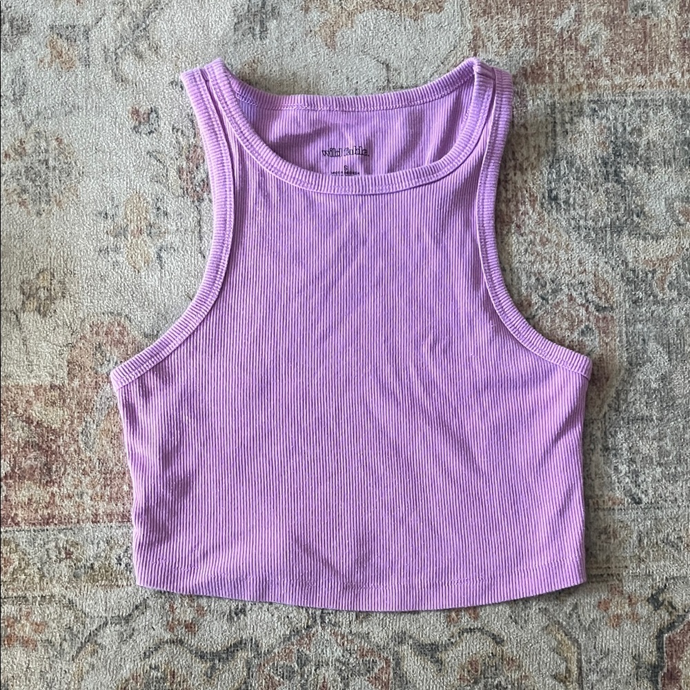 Wild Fable Lavender Ribbed Crop Top